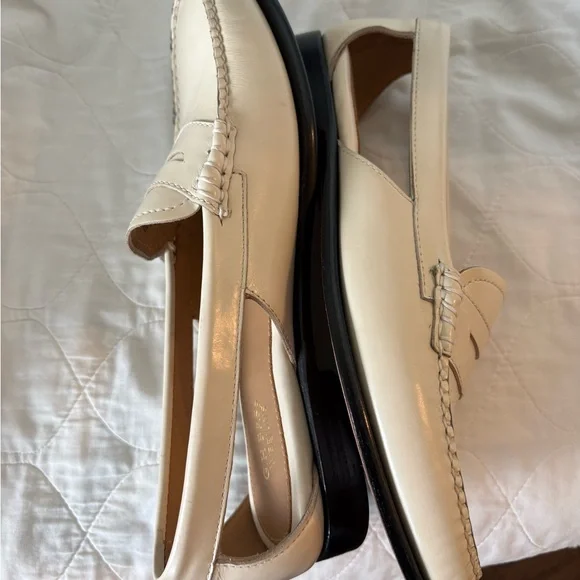 G.H. Bass & Co. Cream Leather Penny Loafers - Picture 2 of 4